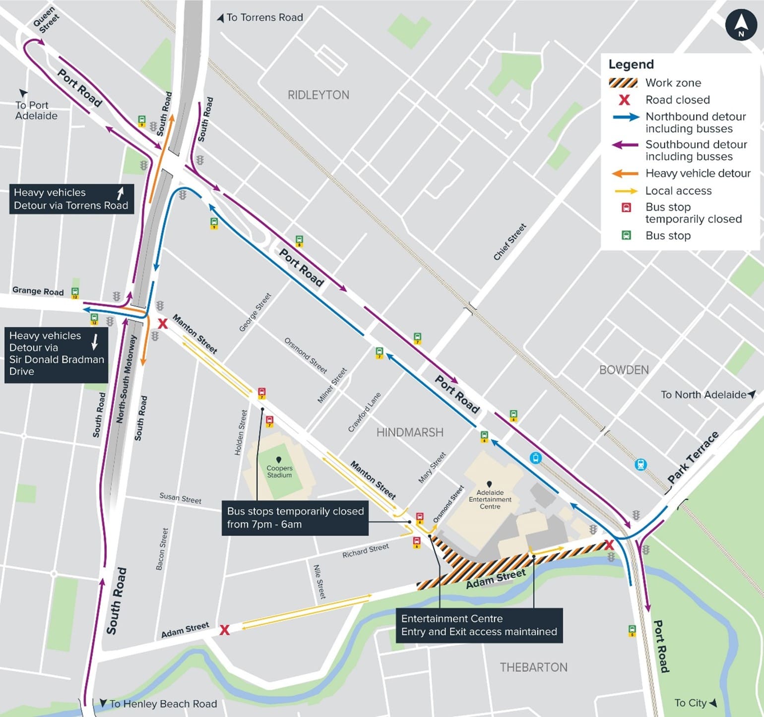 Manton Street and Adam Street detour plans