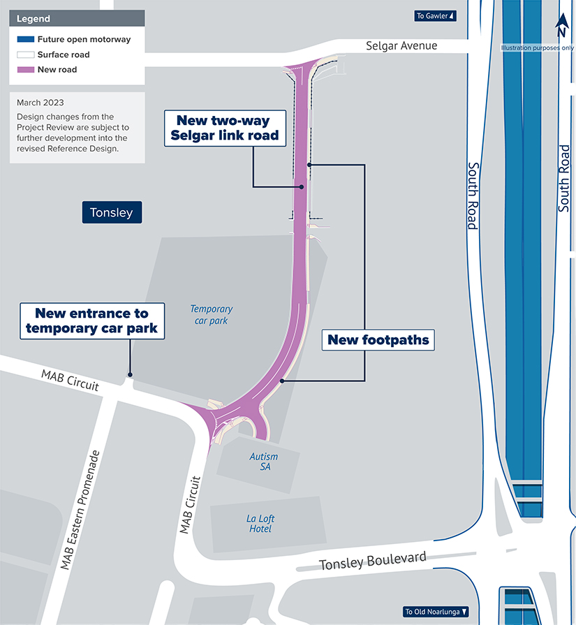 Selgar Avenue Link Road map