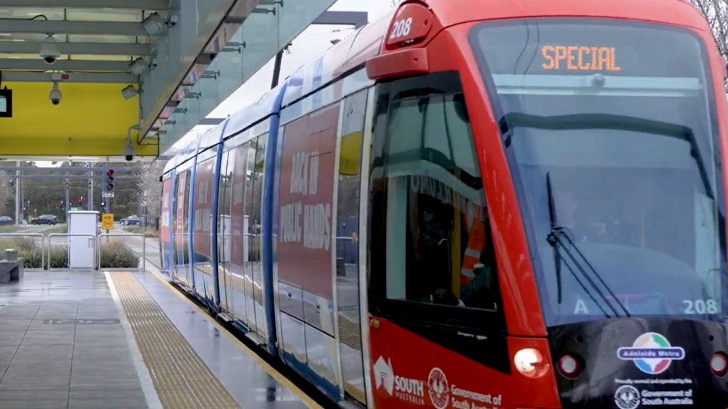 Trams in public hands tram wrap