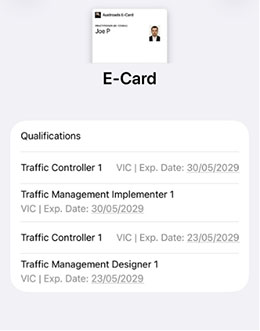 Example of new Austroads digital TTM card.