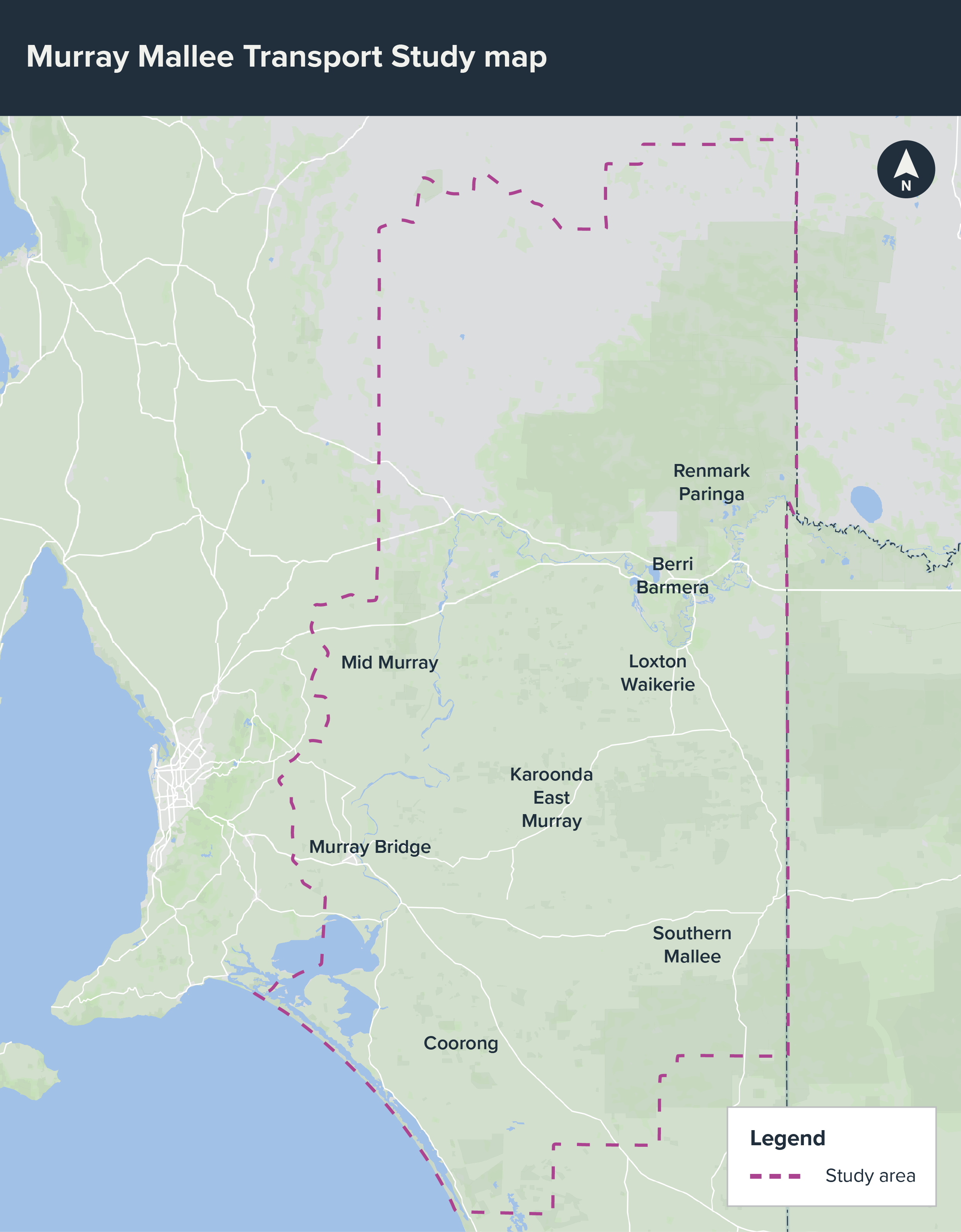 Murray Mallee Transport Study map