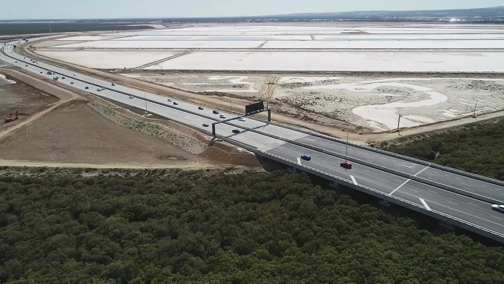 Aerial photo of the Northern Connector.