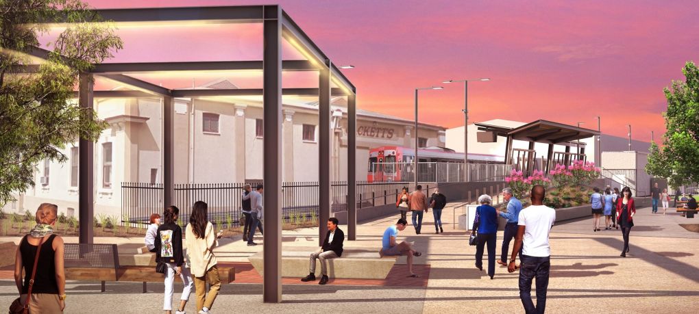Artist impression of the Port Dock station