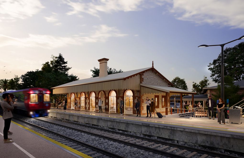 artist impression of the Alberton Station building