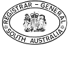 Official seal of the Registrar-General featuring the Regents coat of arms enclosed in an oval