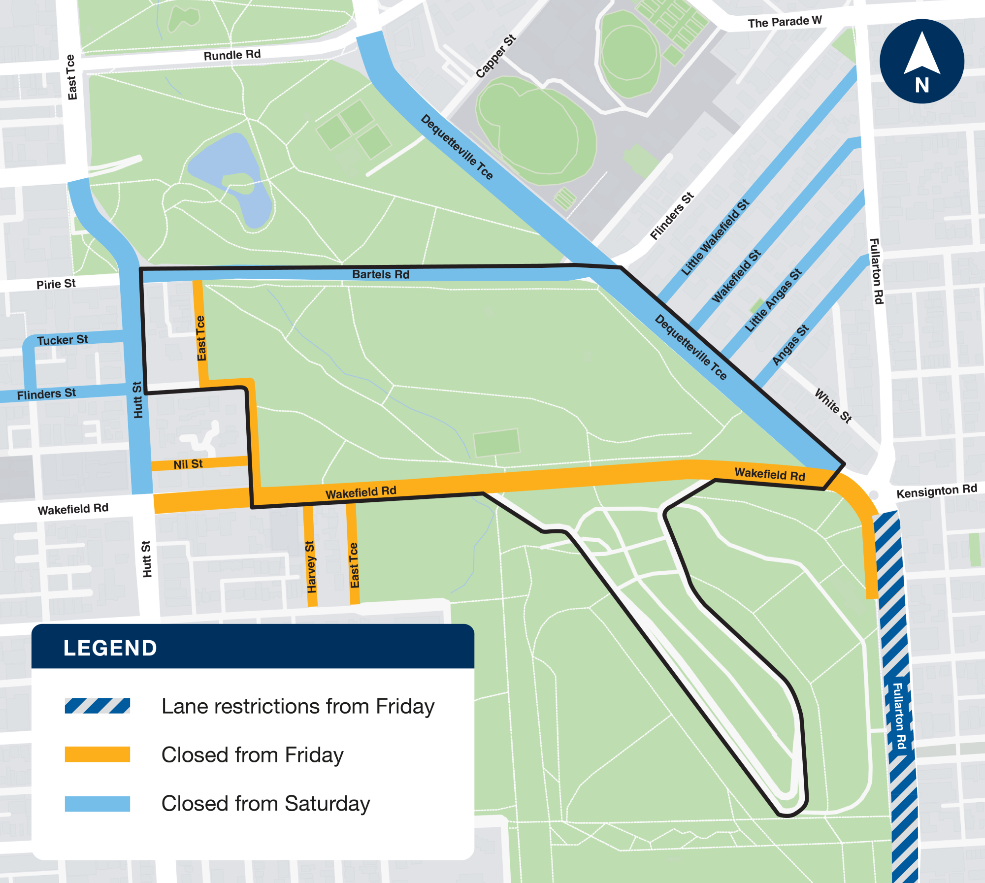 adelaide tour down under road closures